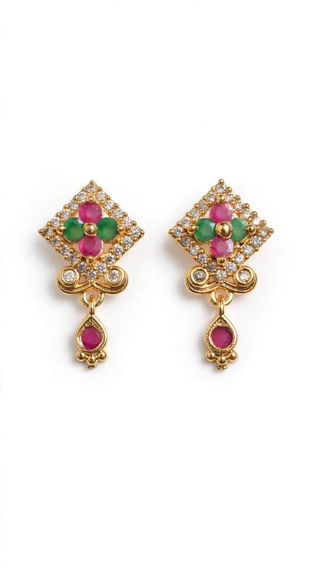 Swastik Traditional Stone Earrings ๐โจ