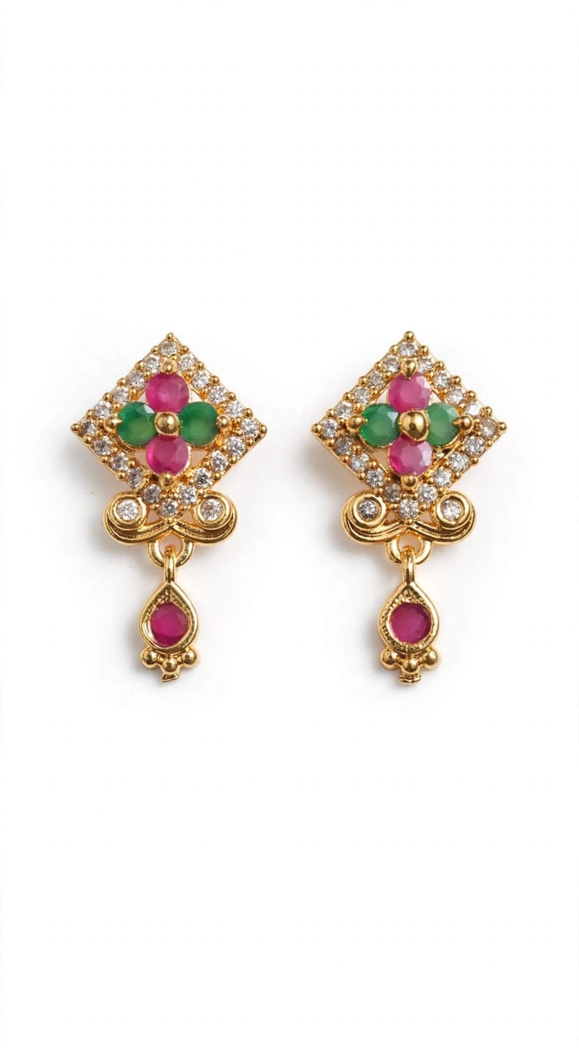 Swastik Traditional Stone Earrings ๐โจ