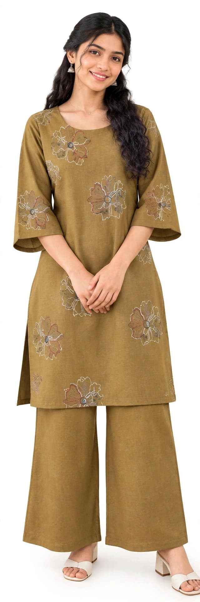 Mustard Yellow Floral Co-ord Set